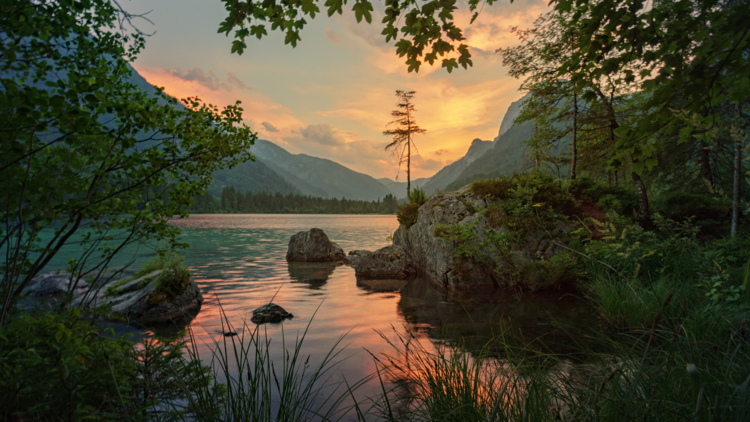 peaceful lake and scenery