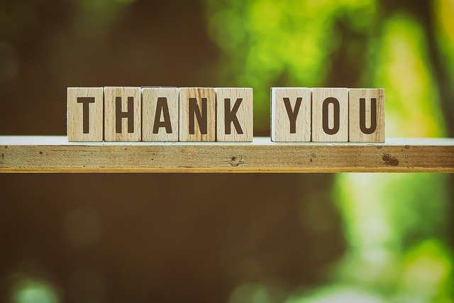 gratitude by saying thank you