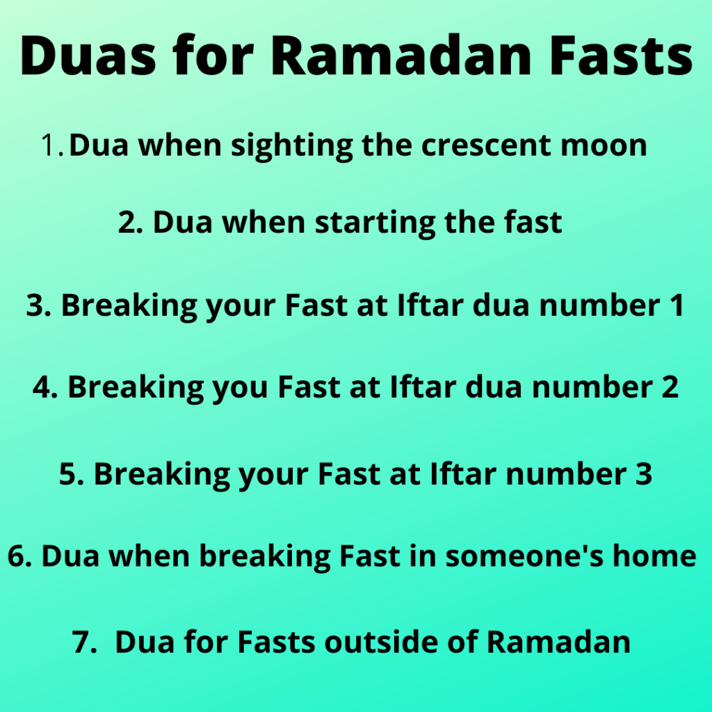 Duas for fasting in Ramadan